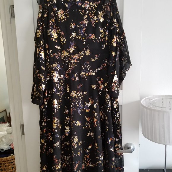 Rachel by Rachel Roy Foil Wrap Dress Size 22 - Picture 3 of 4